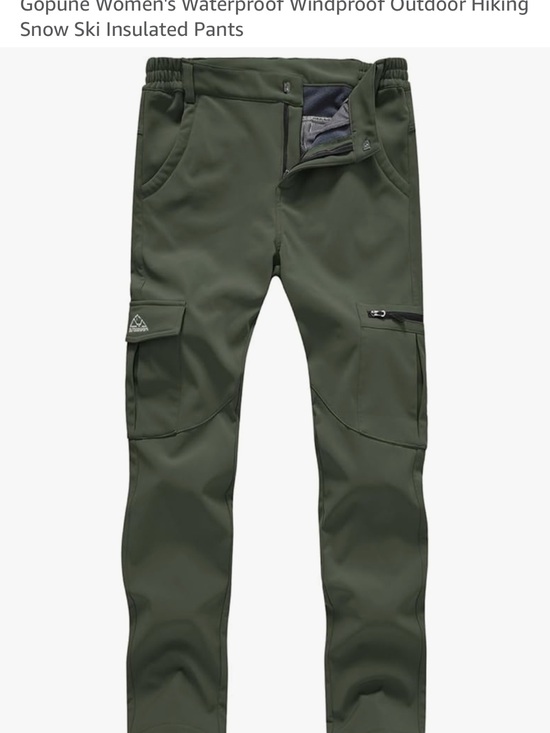 gopune Pants - Women's Olive Green Outdoor Boot-Cut Snowboarding/Hunting/Hiking Pants